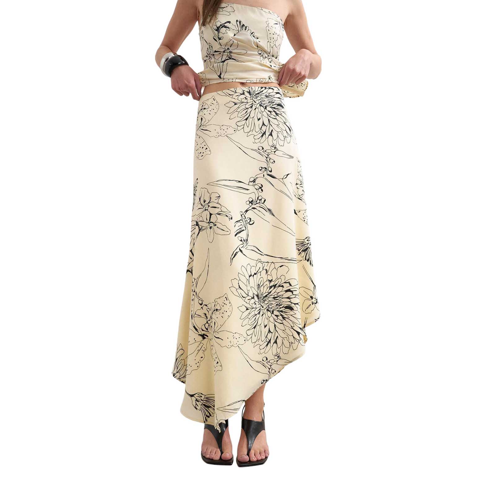 TOPSHOP Mani Asymmetric Slip Skirt